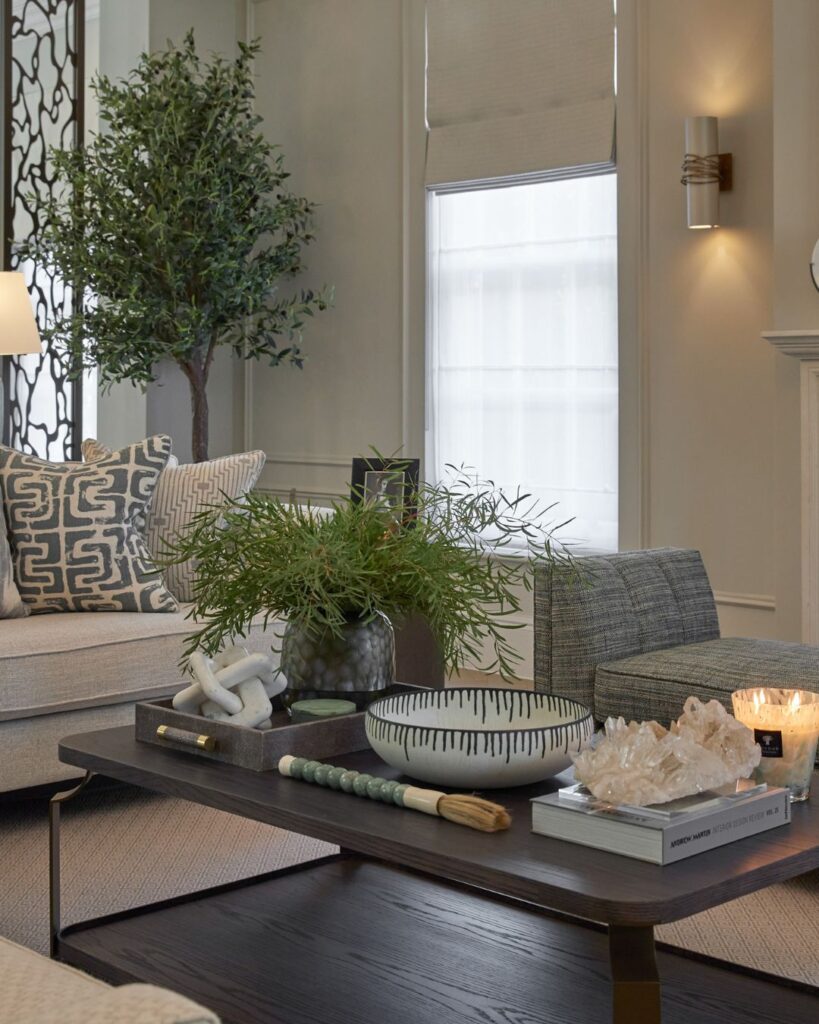Resolved luxury living room interior by Hill House Interiors, London, showing considered proportion and layered materials